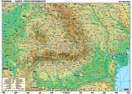 Románia domborzati + vaktérkép DUO (román nyelvű)