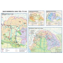   Magyarország 1606-tól 1711-ig (140 x 100 cm) iskolai történelmi falitérkép 