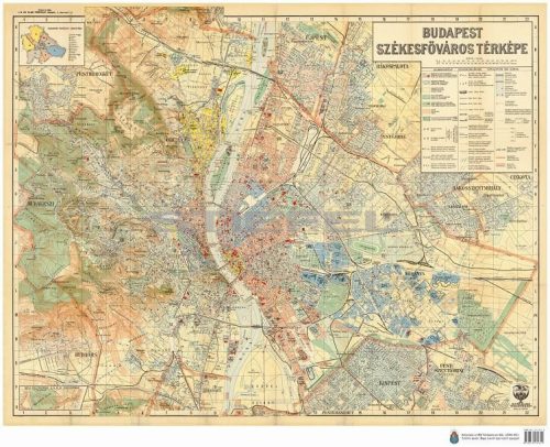 Budapest székesfőváros térképe (1934)