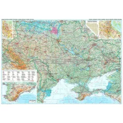 Ukrajna és Moldova autós falitérkép