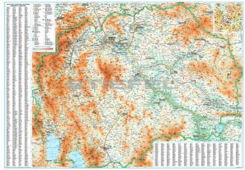 Macedónia általános földrajzi térképe