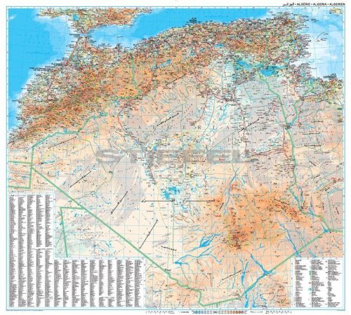 Algéria (általános földrajzi térképe) 