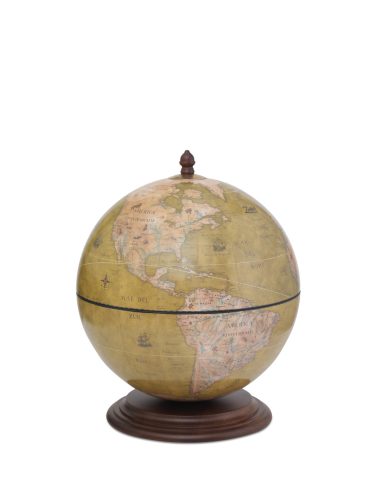 Bárföldgömb barna asztali Giove (a gömb teteje oldalra nyitható) olíva zöld Ø 40  cm