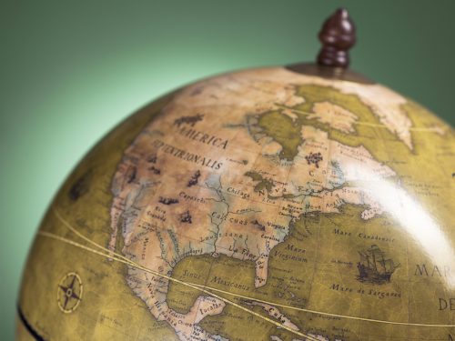 Bárföldgömb barna asztali Giove (a gömb teteje oldalra nyitható) olíva zöld Ø 40  cm