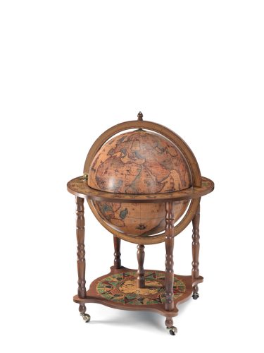 Bárföldgömb gurulós Dedalo (a gömb teteje oldalra nyitható) barna  Ø 50  cm