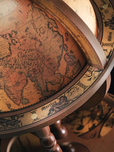 Bárföldgömb gurulós Minerva  (a gömb teteje oldalra nyitható) barna Ø 40  cm