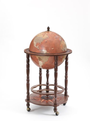 Bárföldgömb gurulós Petra (a gömb teteje oldalra nyitható) konyak  Ø 40  cm