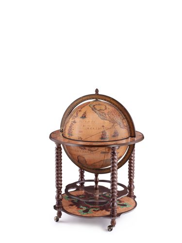 Bárföldgömb gurulós Bacco (a gömb teteje oldalra nyitható) barna Ø 50  cm