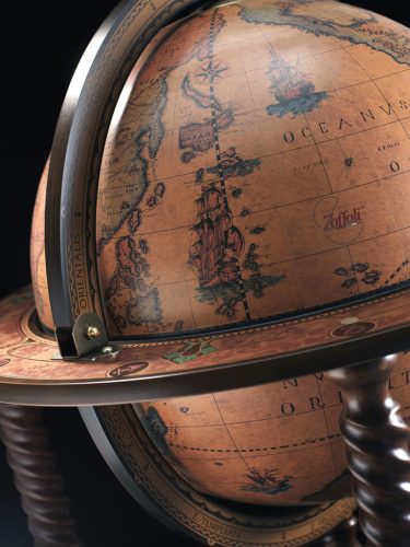 Bárföldgömb gurulós Bacco (a gömb teteje oldalra nyitható) barna Ø 50  cm