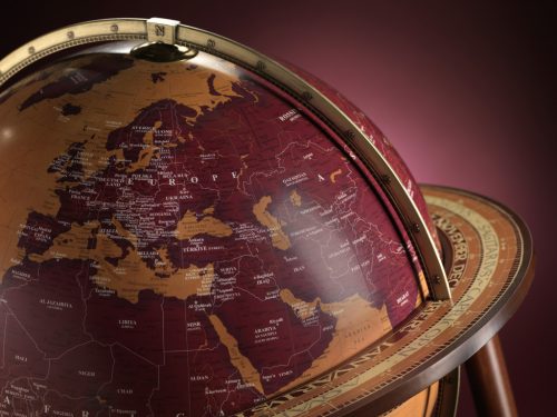 Antik jellegű földgömb, fix Aries Ø 60  cm