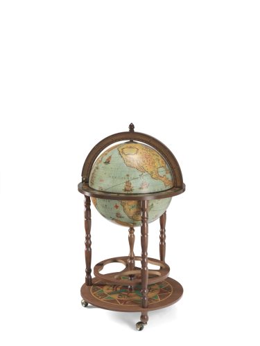 Bárföldgömb gurulós Giunone Laguna (a gömb teteje oldalra nyitható) kékes Ø 40  cm