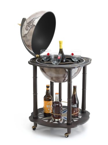 Bárföldgömb gurulós Lapis (a gömb teteje oldalra nyitható) szürke  Ø 40  cm