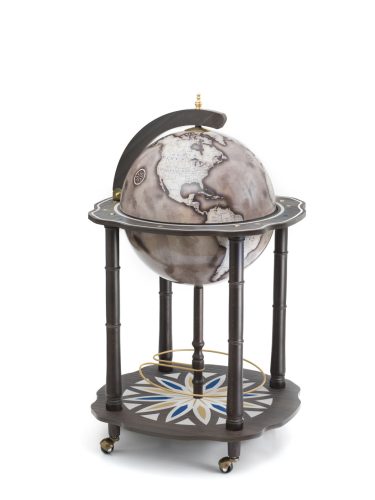 Bárföldgömb gurulós Lapis (a gömb teteje oldalra nyitható) szürke  Ø 40  cm