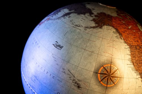 Asztali földgömb Lume akvamarin  Ø 33  cm