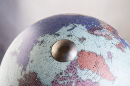 Asztali földgömb Lume akvamarin  Ø 33  cm