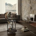 Bárföldgömb gurulós Vulcano ( a gömb teteje oldalra nyitható )  elefántcsont  Ø 40  cm