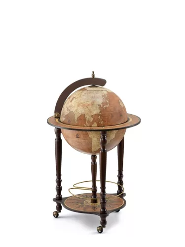 Bárföldgömb gurulós Da Vinci ( a gömb teteje oldalra nyitható )  rozsda  Ø 40  cm