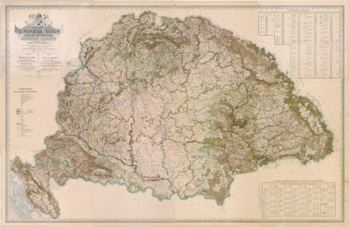 Magyarország erdészeti falitérkép keretezett