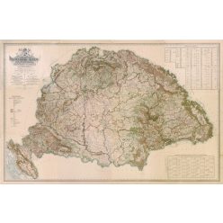 Magyarország erdészeti falitérkép keretezett