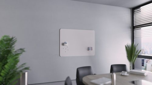 Legamaster Matt felületű, kerekített sarkú, színes, mágneses üvegtábla, meleg szürke,  100x150 cm