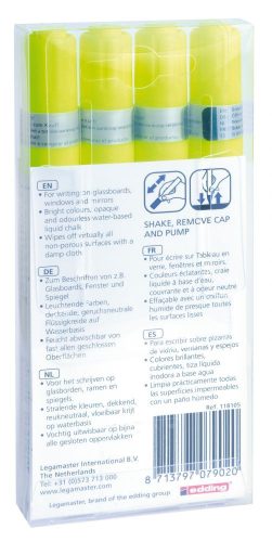 Legamaster Táblafilc üvegtáblákhoz, citromsárga, 4 db Kifutó termék! Amíg a készlet tart!