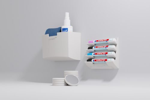 Mágneses táblafilctartó üvegtáblákhoz, meleg szürke Kifutó termék! Amíg a készlet tart!