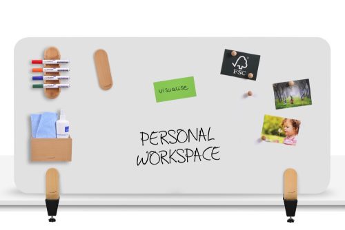 ELEMENTS íróasztali elválasztó fehértábla 60x160cm