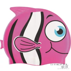 Állatmintás szilikon úszósapka - Rózsaszín Nemo