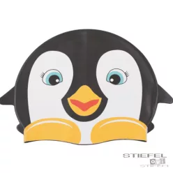 Állatmintás szilikon úszósapka - Fekete pingvin