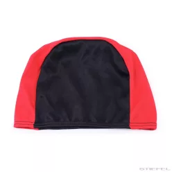 Felnőtt poliészter úszósapka - fekete/piros, 50 db