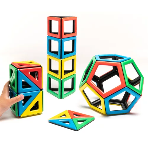 Mágneses Polydron készlet - kiegészítő alakzatok