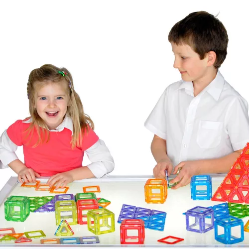 Átlátszó Mágneses Polydron osztálykészlet