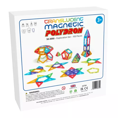 Átlátszó Mágneses Polydron felfedezőcsomag