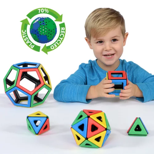 Mágneses Polydron Szabályos testek készlet