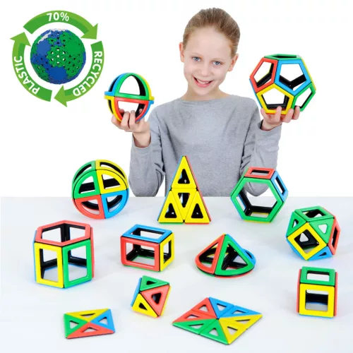 Mágneses Polydron Matematika készlet