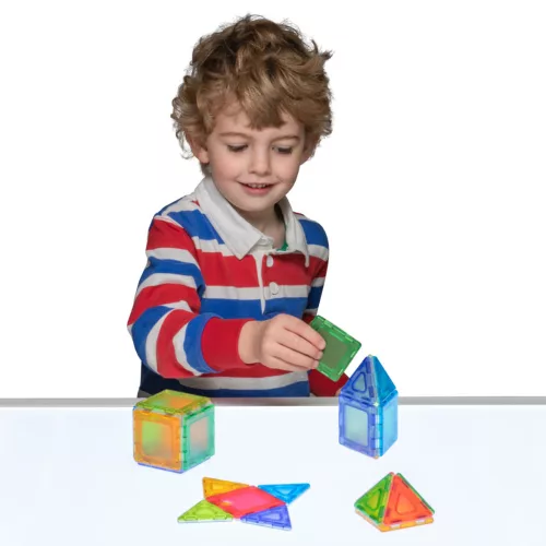 Átláltszó Tömör Mágneses Polydron készlet
