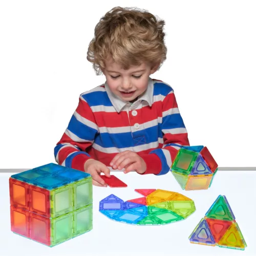 Átlátszó Tömör Mágneses Polydron osztálykészlet