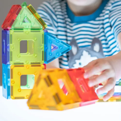 Polydron KinderMag Átlátszó mágneses építőkészlet osztálykészlet