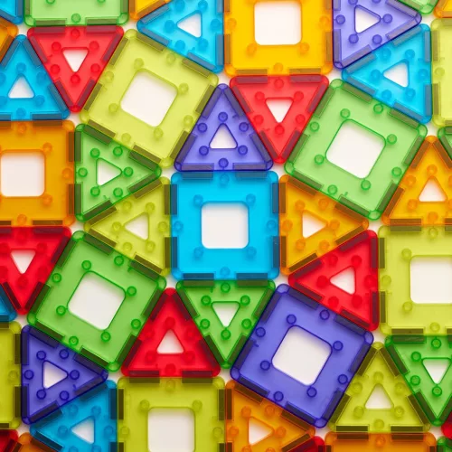 Polydron KinderMag Átlátszó mágneses építőkészlet osztálykészlet