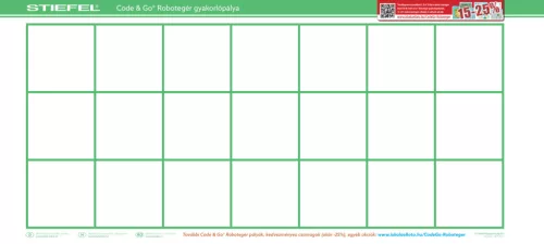 Code & Go® Robotegér pálya, Négyzetrácsos (100x45 cm)