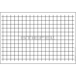 Négyzethálós írótabló, sima hátoldallal (fekvő)