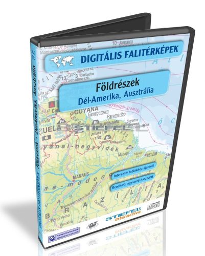 Digitális Térkép - Földrészek - Dél-Amerika, Ausztrália (13 térkép)