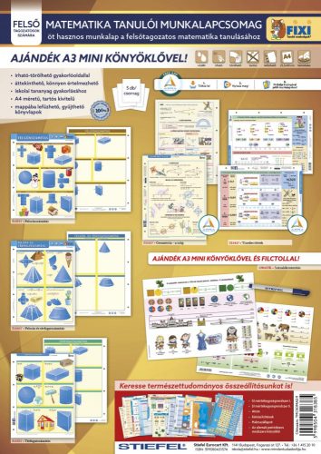Tanulói csomag matematika felsősöknek 5 db tanulói lap, A3 Százalékszámítás alátéttel kék filctollal