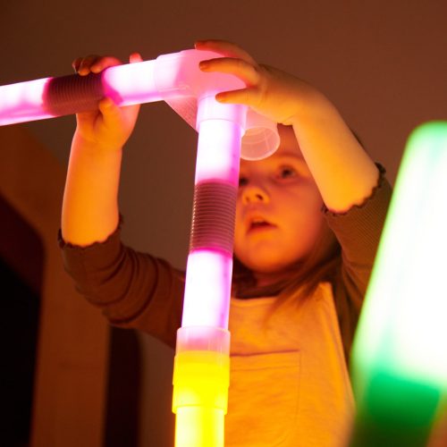 Világító hengerek és csatlakozók készlet