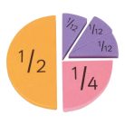 Mágneses, habszivacs törtkorong-készlet (123 db)