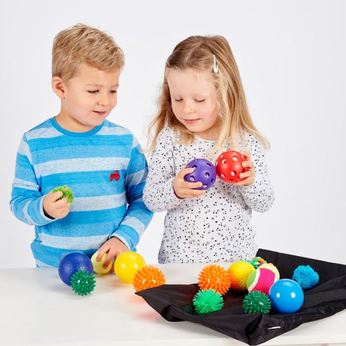 Multiszenzoros Tapintásfejlesztő Labdakészlet (20 db-os)